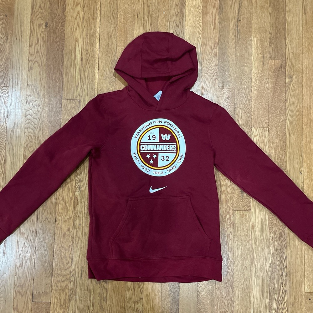 Brand new NFL Kids Washington Commanders Burgundy Hoodie